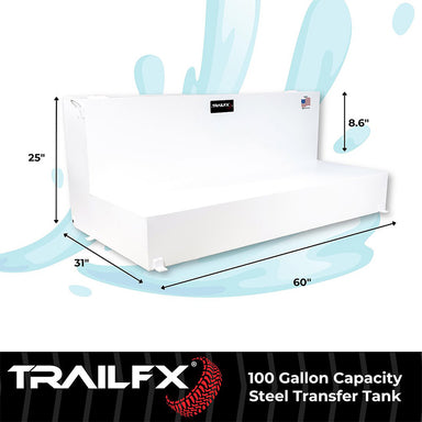 TrailFX 21110SW transfer tank dimension view