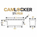 camlocker S71LPRLGB saddle box dimension view