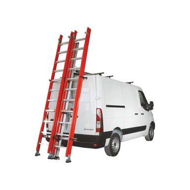 cargo ease g2000 maxi harrier ladder rack with ladder side view