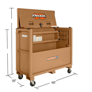 knaack 1000 jobsite box dimension view