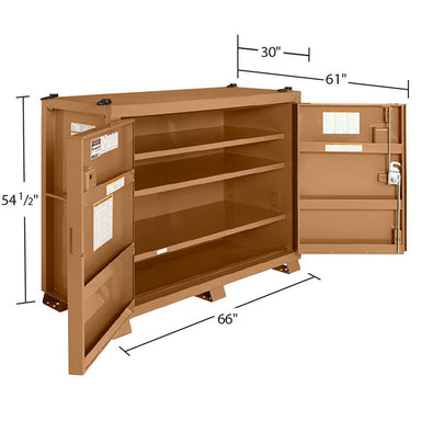 knaack 1020 jobsite box dimension view