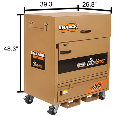 knaack 118-m jobsite box dimension view