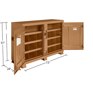 knaack 129 jobsite box dimension view