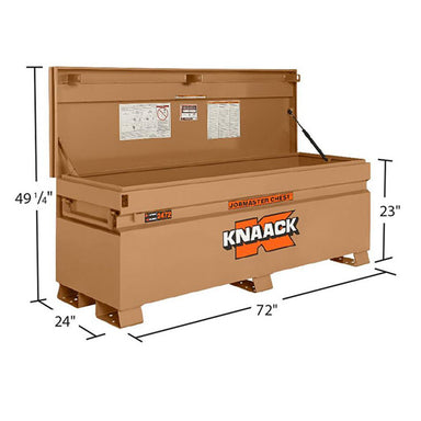 knaack 2472 jobsite box dimension view