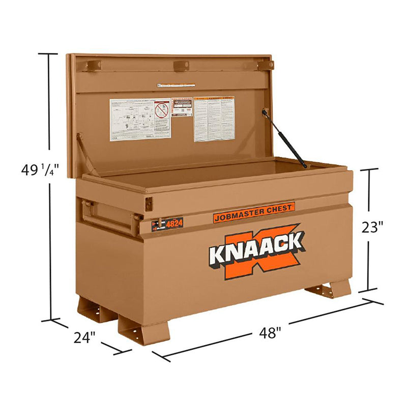 knaack 4824 jobsite box dimension view