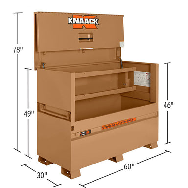 knaack 89-d jobsite box dimension view