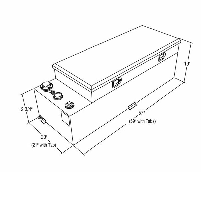 rds 71787 transfer tank dimension view