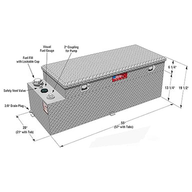 rds 72548 transfer tank dimension view