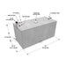 rds 73217 rectangular transfer tank dimension view