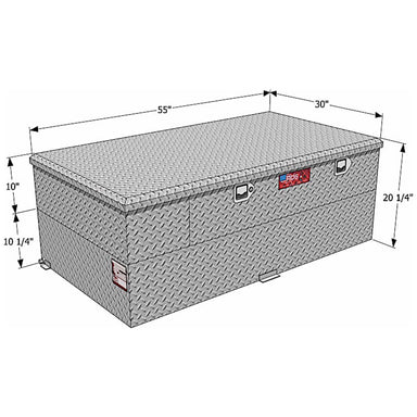 rds 73851 transfer tank with pump dimension view