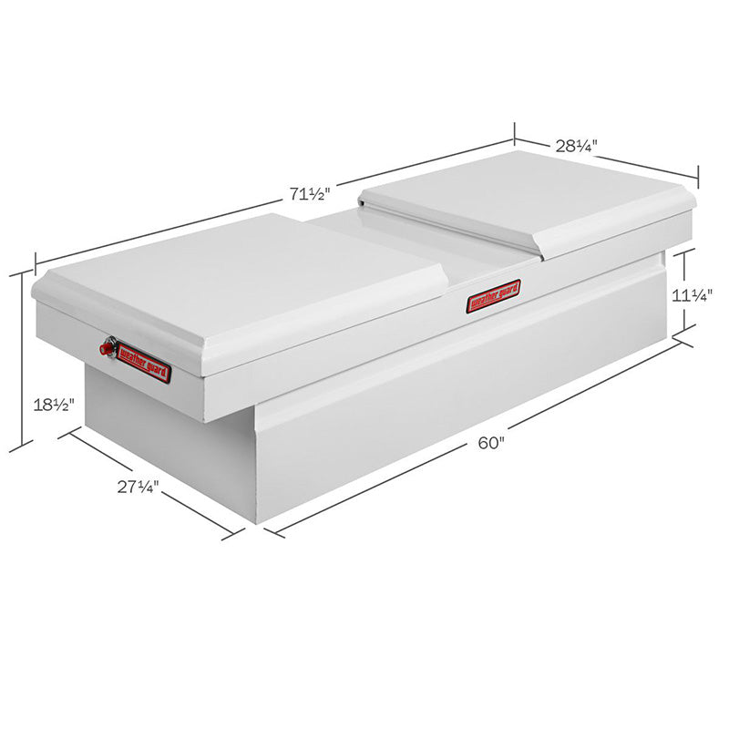 weather guard 115-3-01 gull wing box dimension view